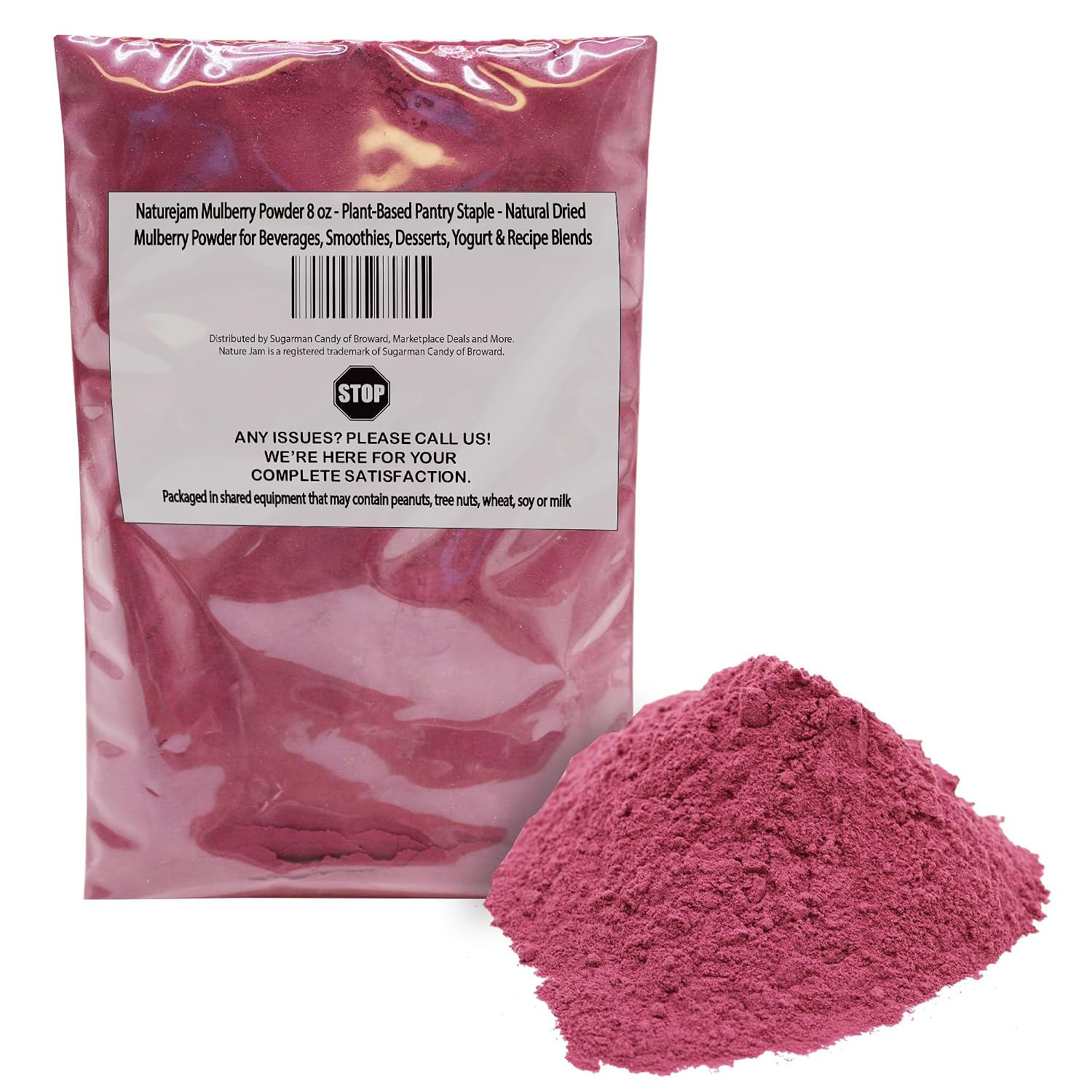 Naturejam Mulberry Powder 8 oz - Plant-Based Pantry Staple - Natural Dried.