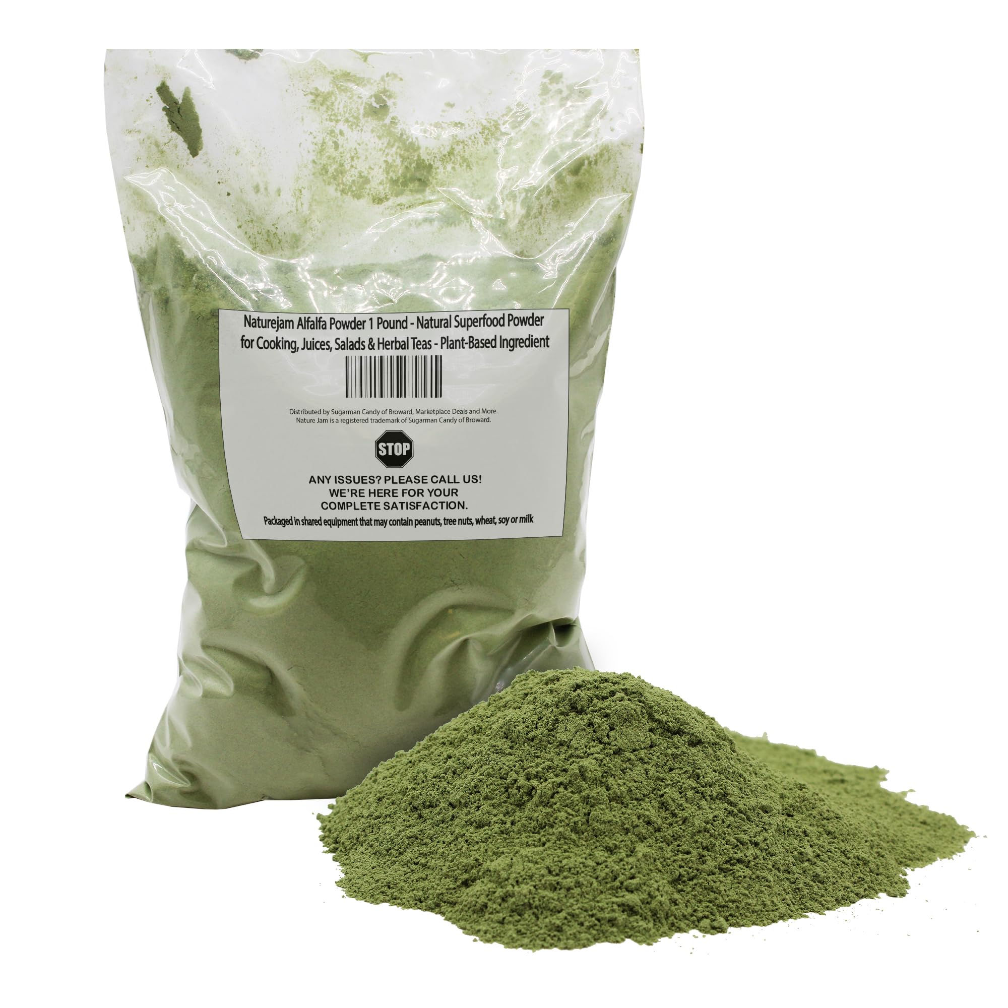 Naturejam Alfalfa Powder 1 Pound - Natural Superfood Powder for Cooking