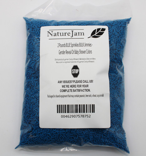 Pounds BLUE Sprinkles BULK Jimmies Gender Reveal Or Baby Shower Colors  Edi