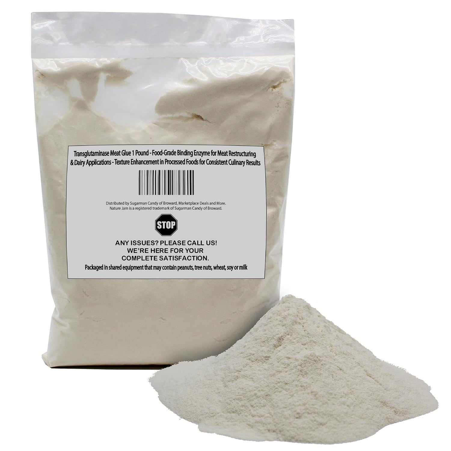Transglutaminase Meat Glue 1 lb - Food-Grade Binding Enzyme for Meat Restructure