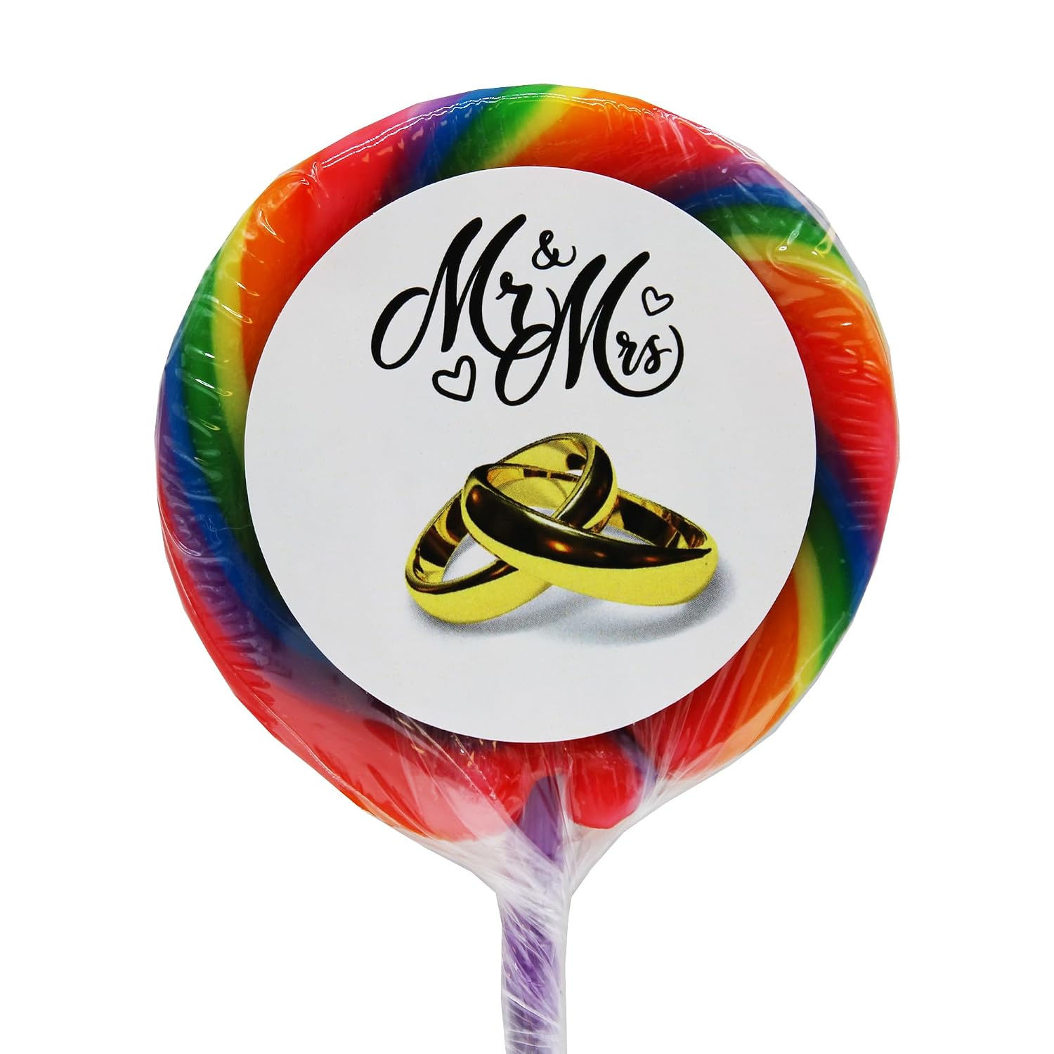 Naturejam Mr and Mrs Wedding Themed Lollipops 2 Inch - 3 Count- For Sweets Party