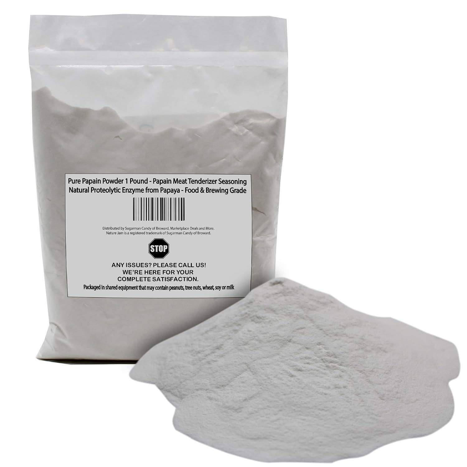 Pure Papain Powder 1 Pound - Papain Meat Tenderizer Seasoning