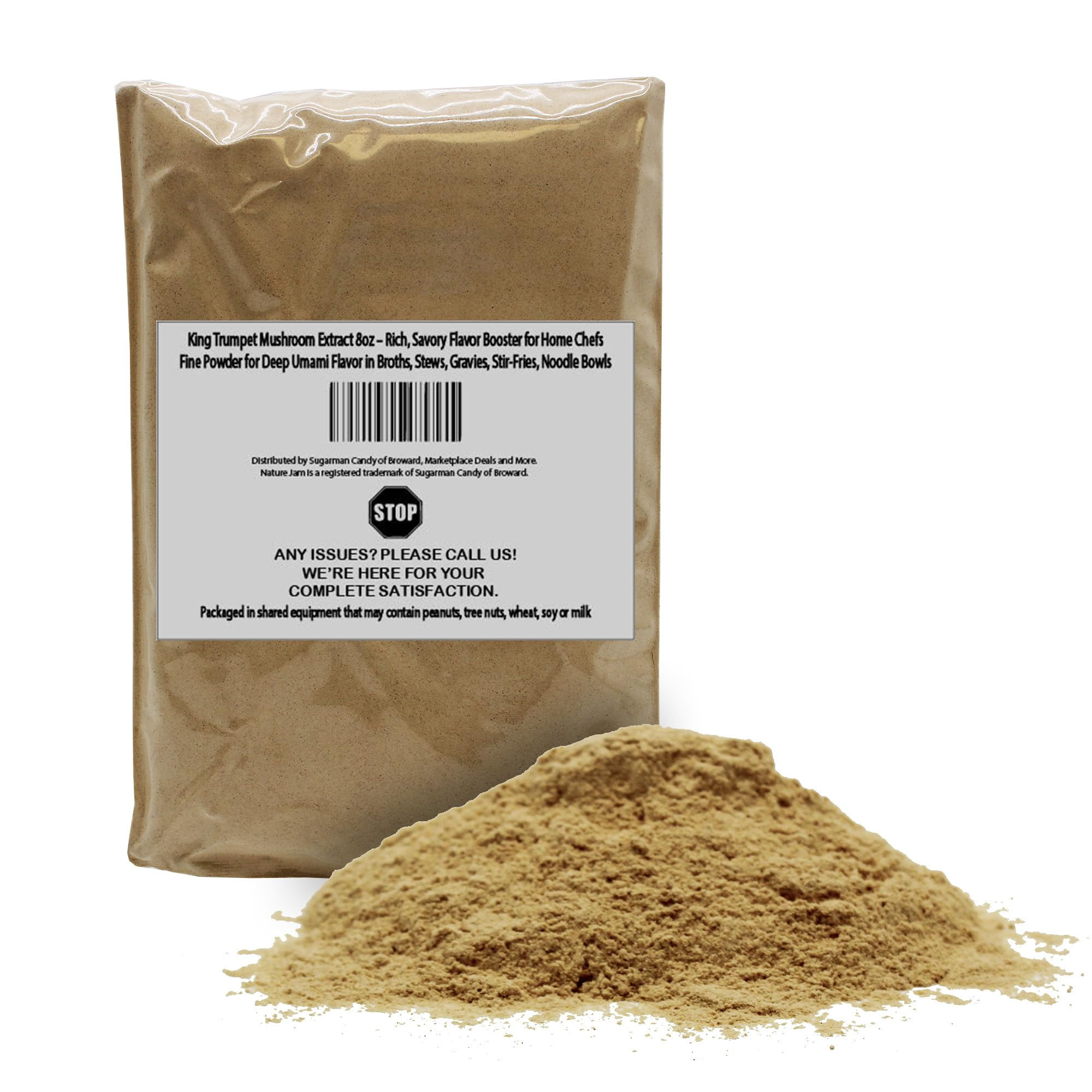 King Trumpet Mushroom Extract 8oz - Fine Powder Umami Flavor Booster