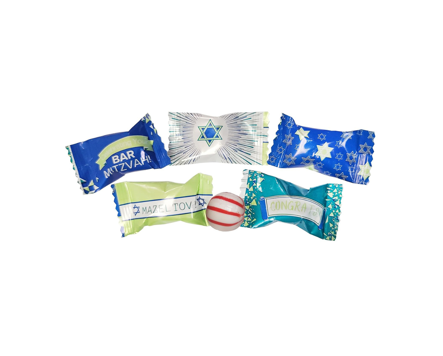 Bar Mitzvah Peppermints 100 Count Wrapped-For Boy's Birthday Jewish Religious Ce