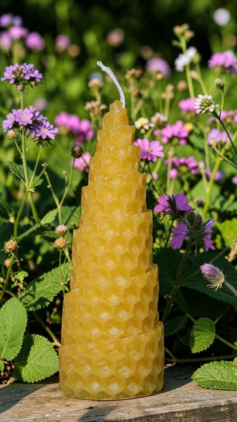 Vela de miel en cono