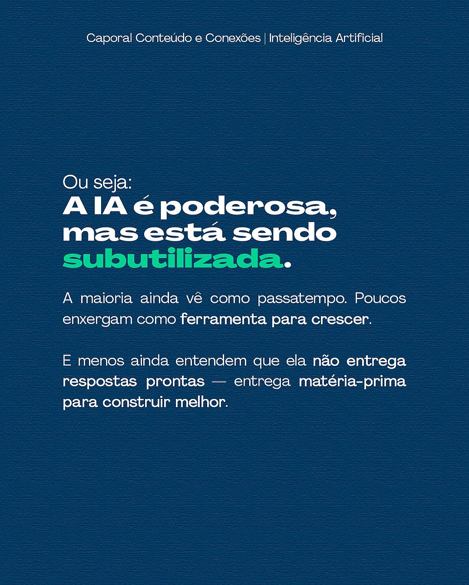 Arte publicitária da Caporal Conteúdo, projetada para campanhas de marketing digital e redes sociais.