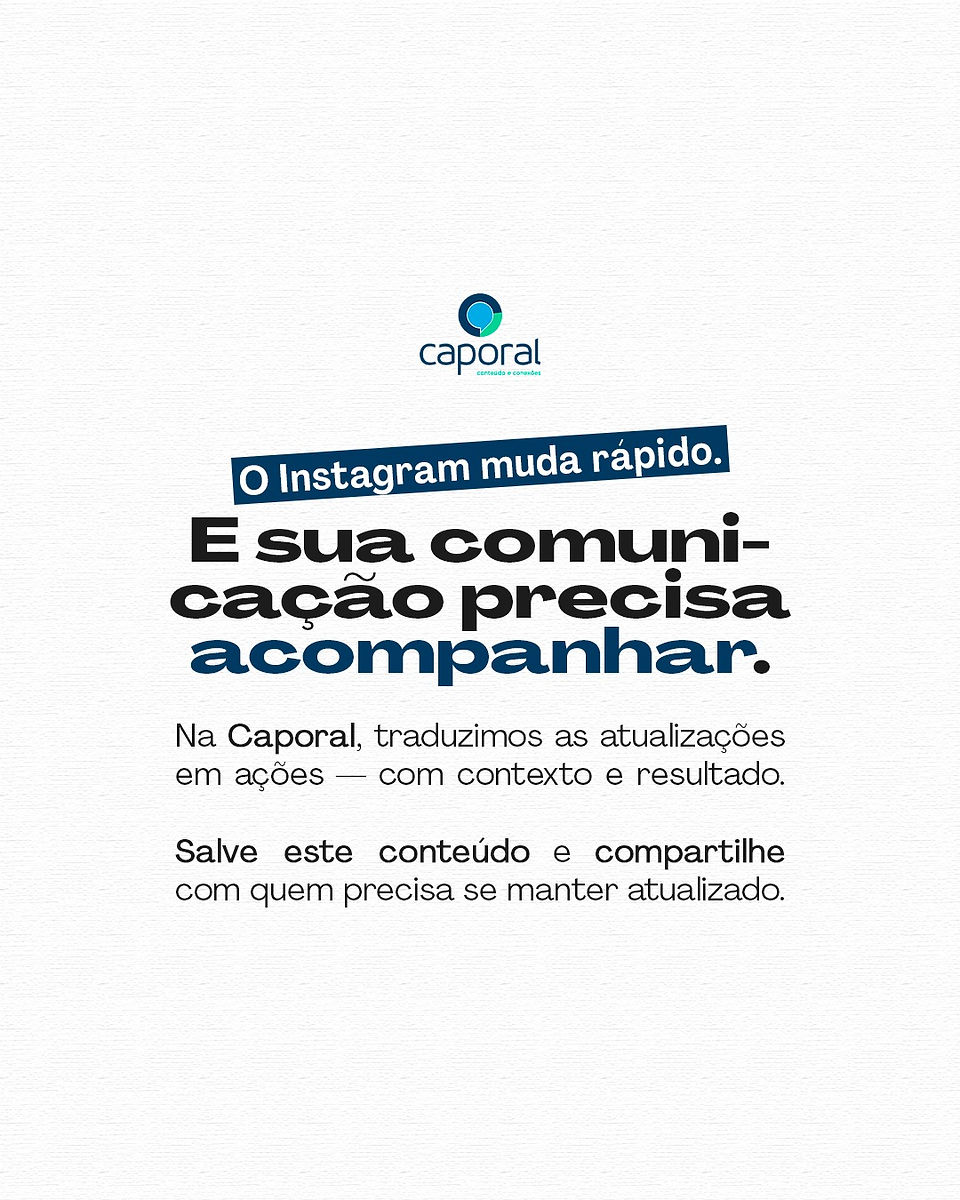 Conteúdo de marketing digital criado pela Caporal Comunicação, focado em criatividade, design e estratégia de marca.