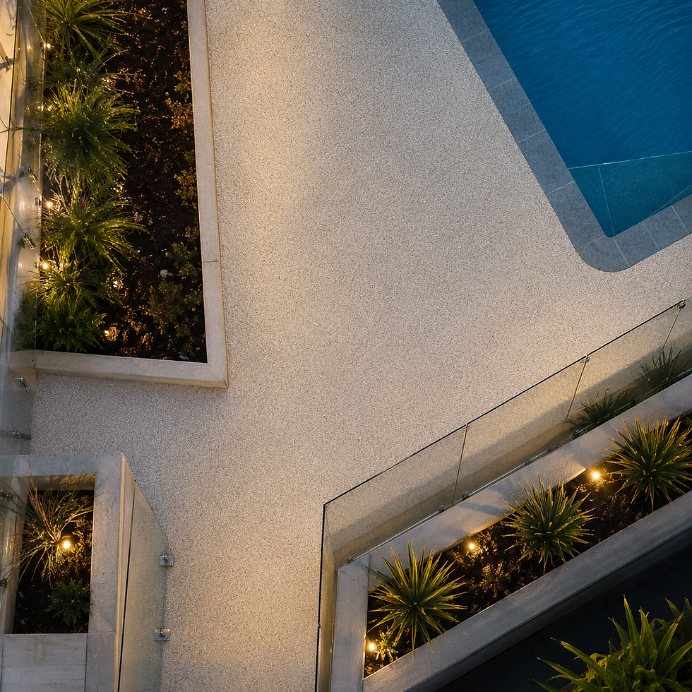 Resin bound surface round pool