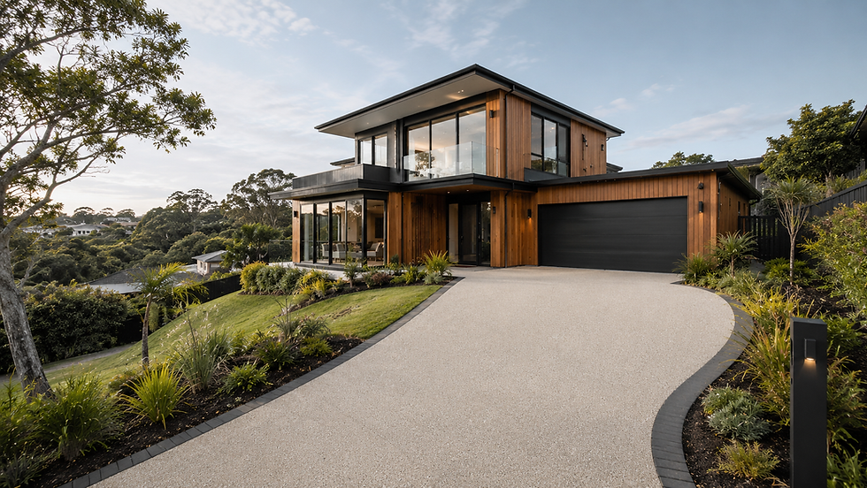 Permeable resin bound driveway in Auckland