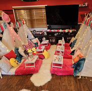 Preppy themed tents for kids sleepover