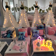 Stitch themed tents for kids sleepover