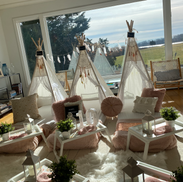 Boho themed tents for kids sleepover