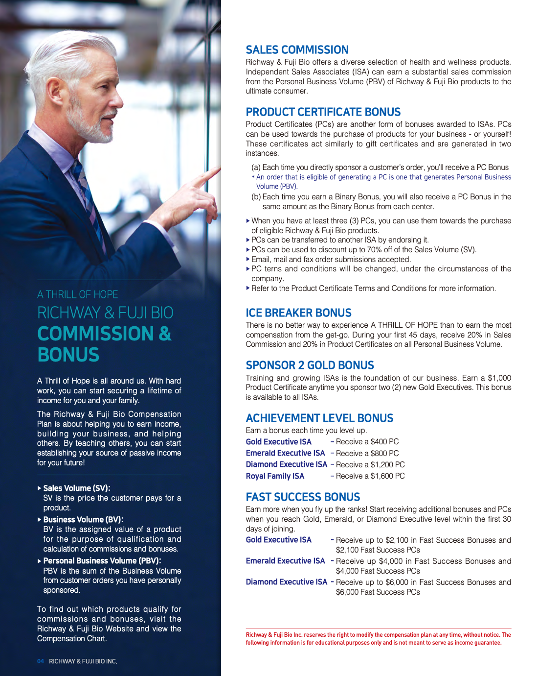 Richway BioMat Compensation Plan BioMatCanada