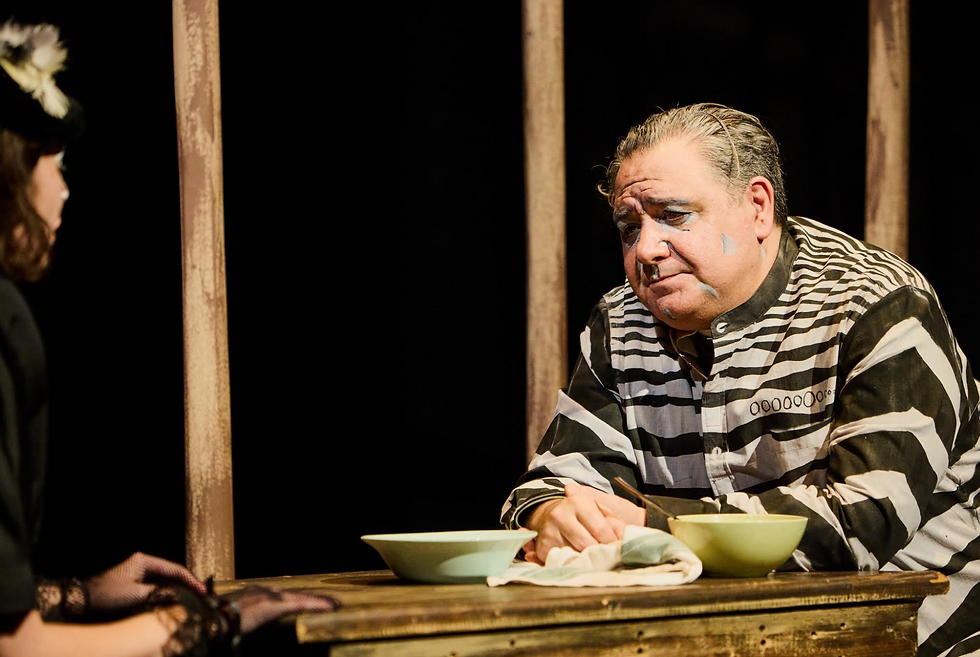 Pierre Adeli (Mr. Zero) in "The Adding Machine" at The Actors' Gang (Photo by Bob Turton Photography)