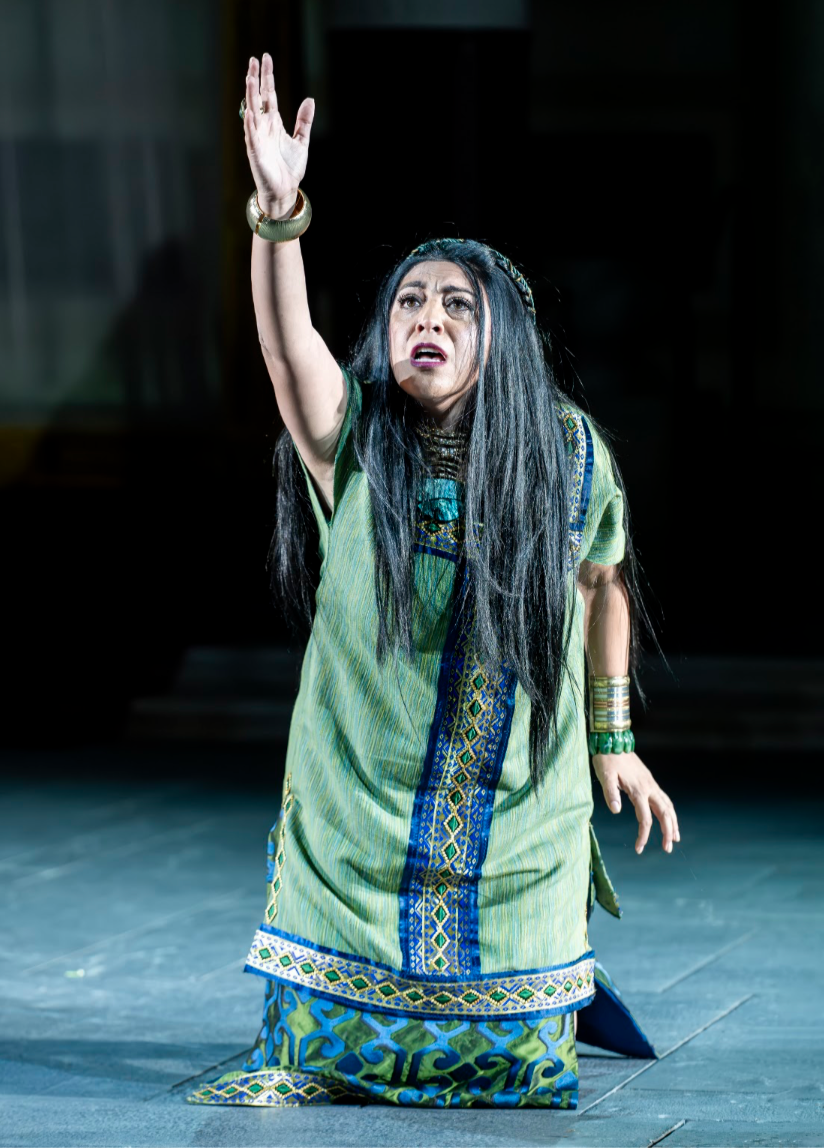 Esperanza América (Antíkona) in Latino Theater Company's "Antigone: In the Language of Kings" at the Getty Villa (Photo by Craig Schwartz Photography)