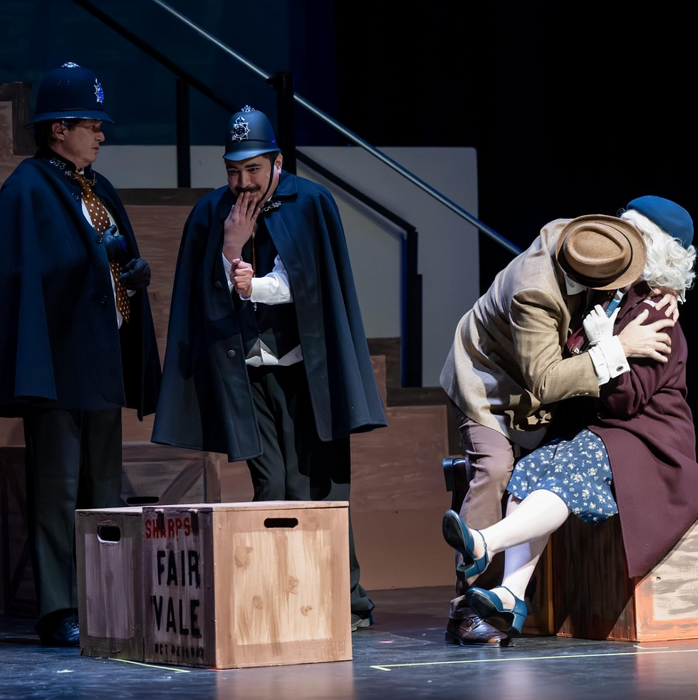 Scene from "The 39 Steps" at Whittier Community Theatre (Photo courtesy of the theatre)