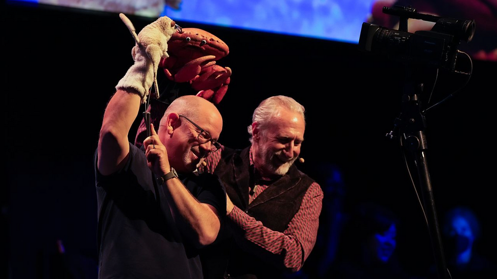Scene from Brian Henson's "Puppet Up!" (Photo by Omar Gaieck)