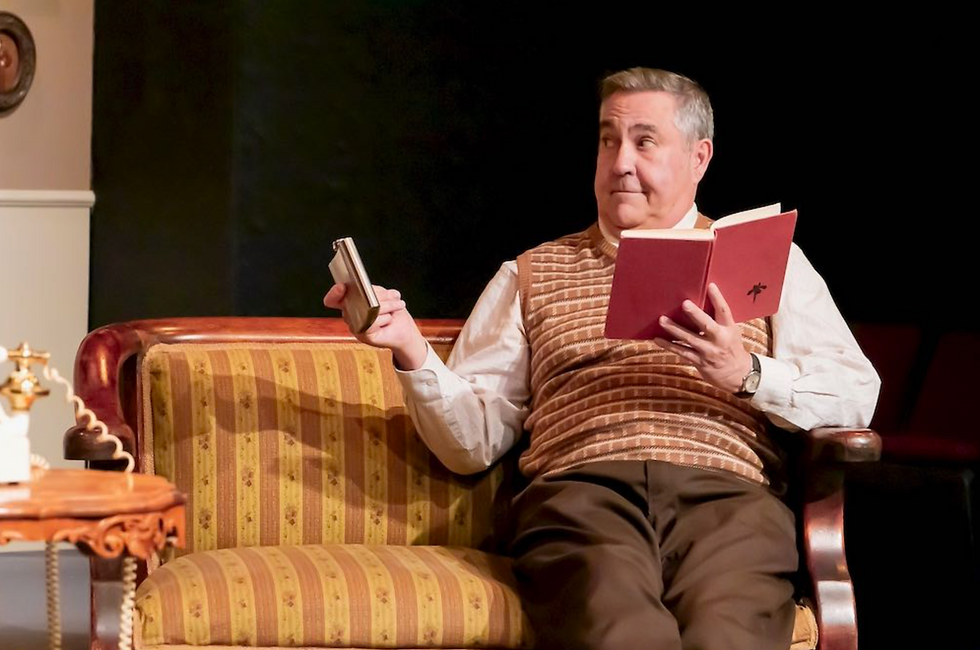 Tod Walker (Elwood P. Dowd) in “Harvey” at Long Beach Playhouse. Photo by Mike Hardy.
