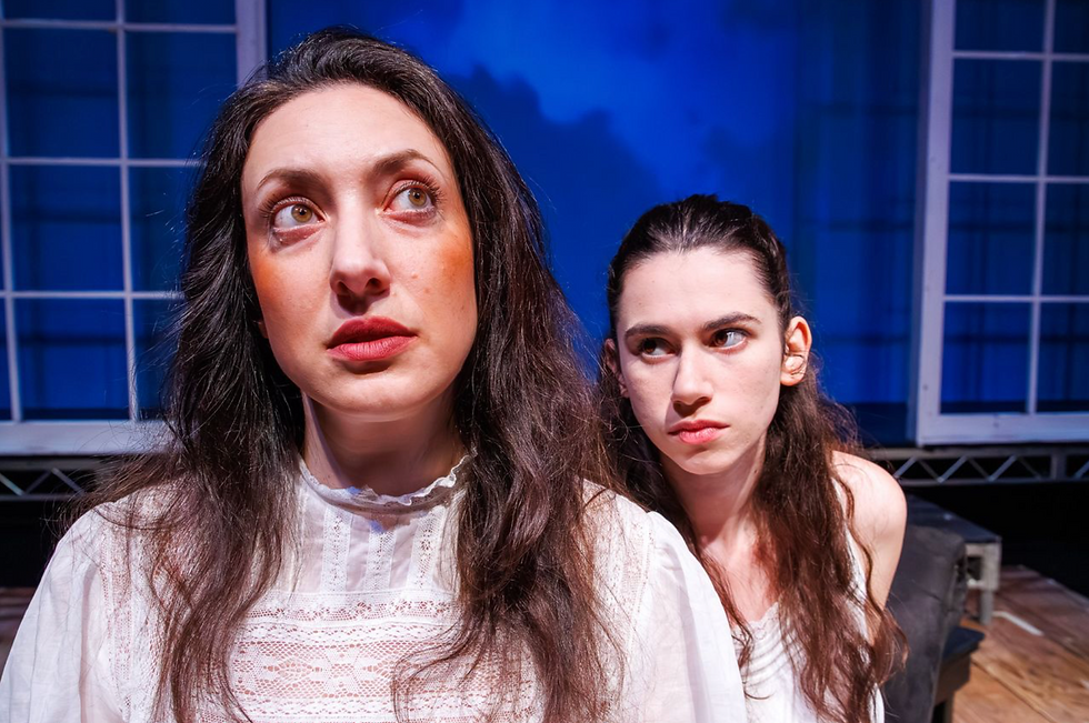 From left: Angela Beyer (Yelena) and Anabela Nguyen (Sonya) in "Uncle Vanya" at City Garage Theatre (Photo by Paul Rubenstein)