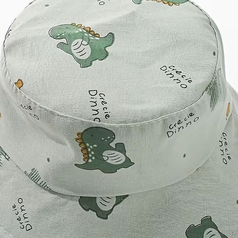 Miniatura: Sombrero Bucket para Bebé con Dinosaurios – Ligero, Fresco y Ajustable