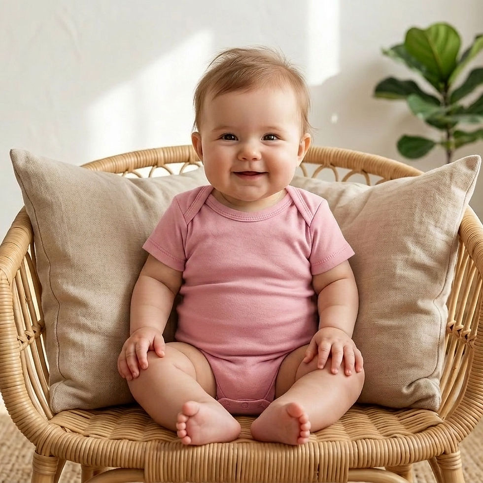 Body para Bebé Rosa 100% Algodón de Manga Corta | Pañalero para Bebe