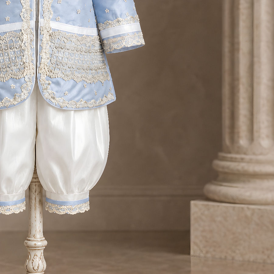 conjunto para bautizo nino azul
