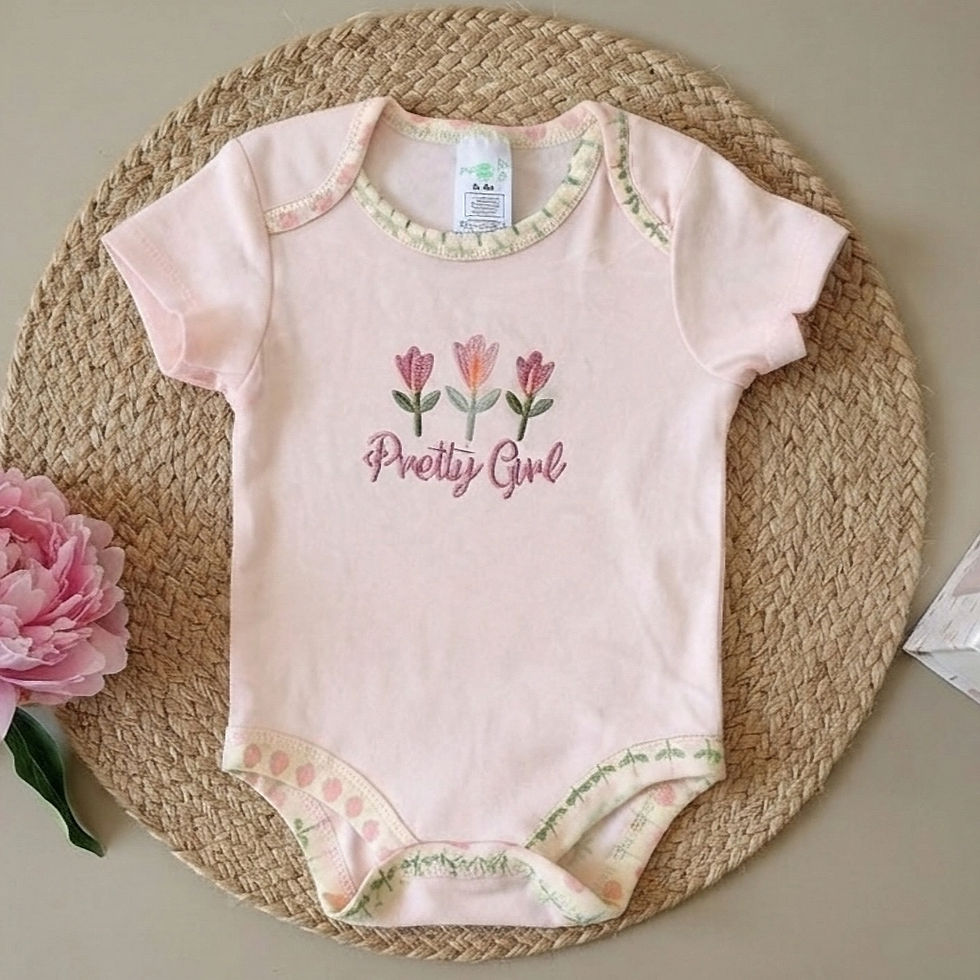 Pañalero para Bebé de Manga Corta 100% Algodón - Body para Niña