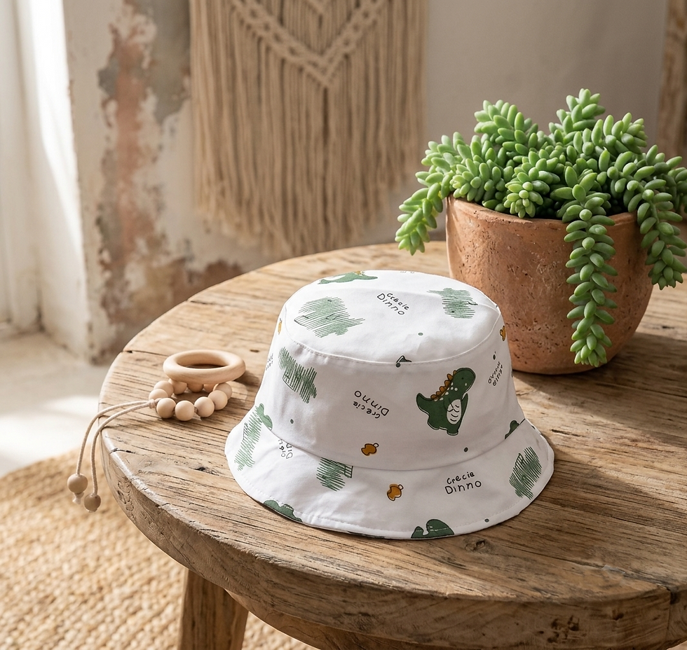 Sombrero Bucket para Niño de Algodón con Dinosaurio
