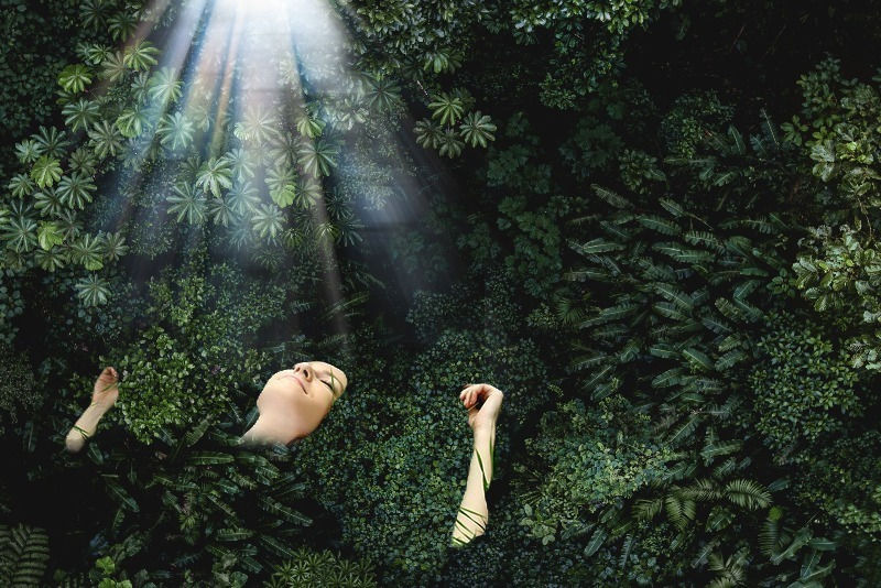 Girl Lying in Grass