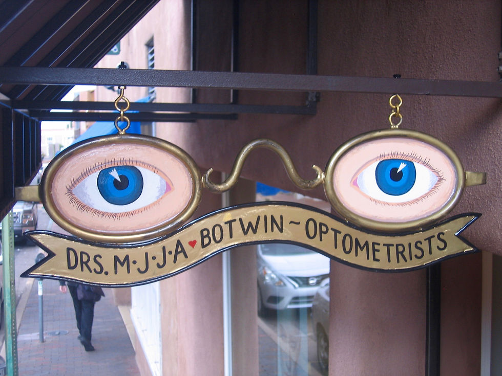 Botwin Optometrists hanging sign