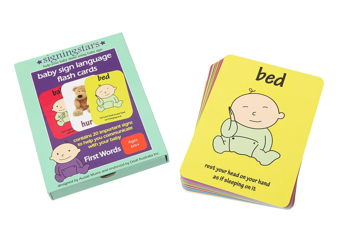 First Words Flashcards Signinghands