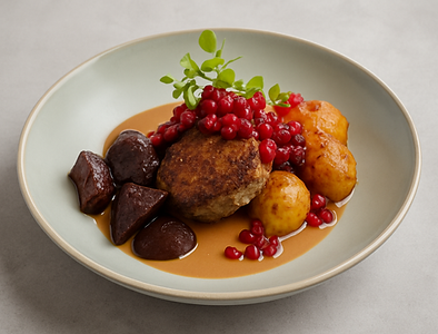 Köttfärsbiff med lingon och potatis.png