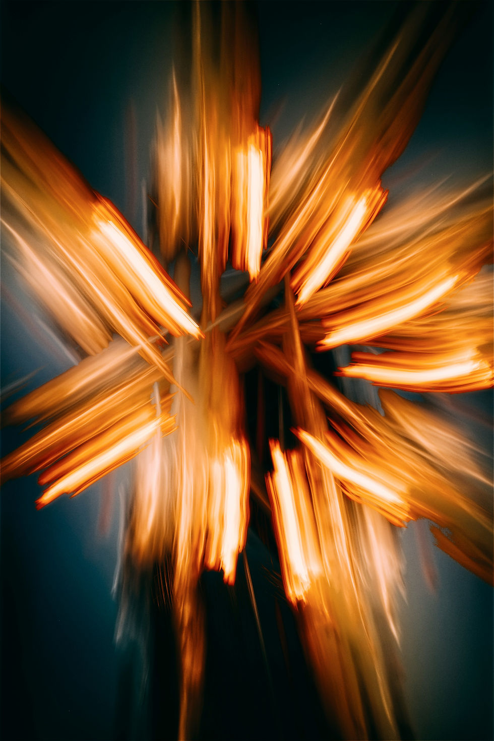 Fiery lights representing the Holy Spirit