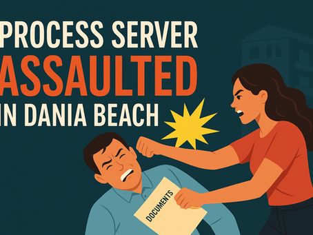 Safety Alert: Process Server Assaulted in Dania Beach