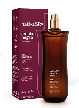 Óleo Multifuncional Glorioso Corpo e Cabelos Nativa SPA Ameixa Plum e Ameixa Negra 85ml