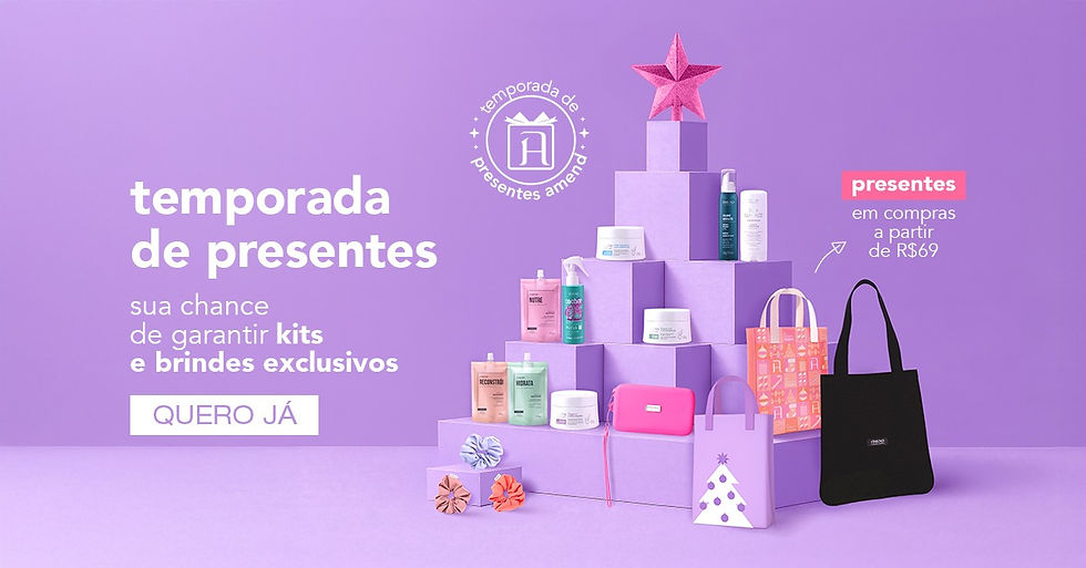 AMEND LANÇA AÇÃO ESPECIAL DE NATAL NO E-COMMERCE COM KITS PRESENTEÁVEIS