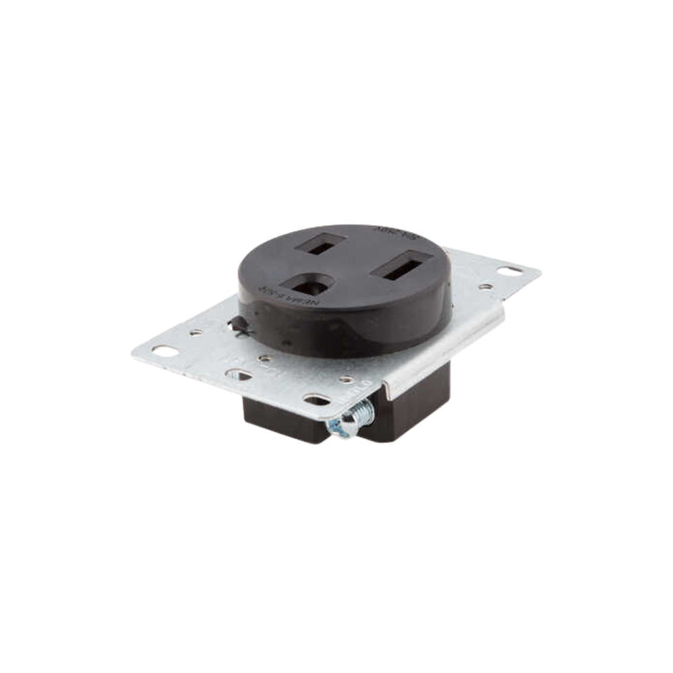 MIL248521 - Miller® 50A 250V 6-50R NEMA 2P 3W Flush Mount Straight Receptacle