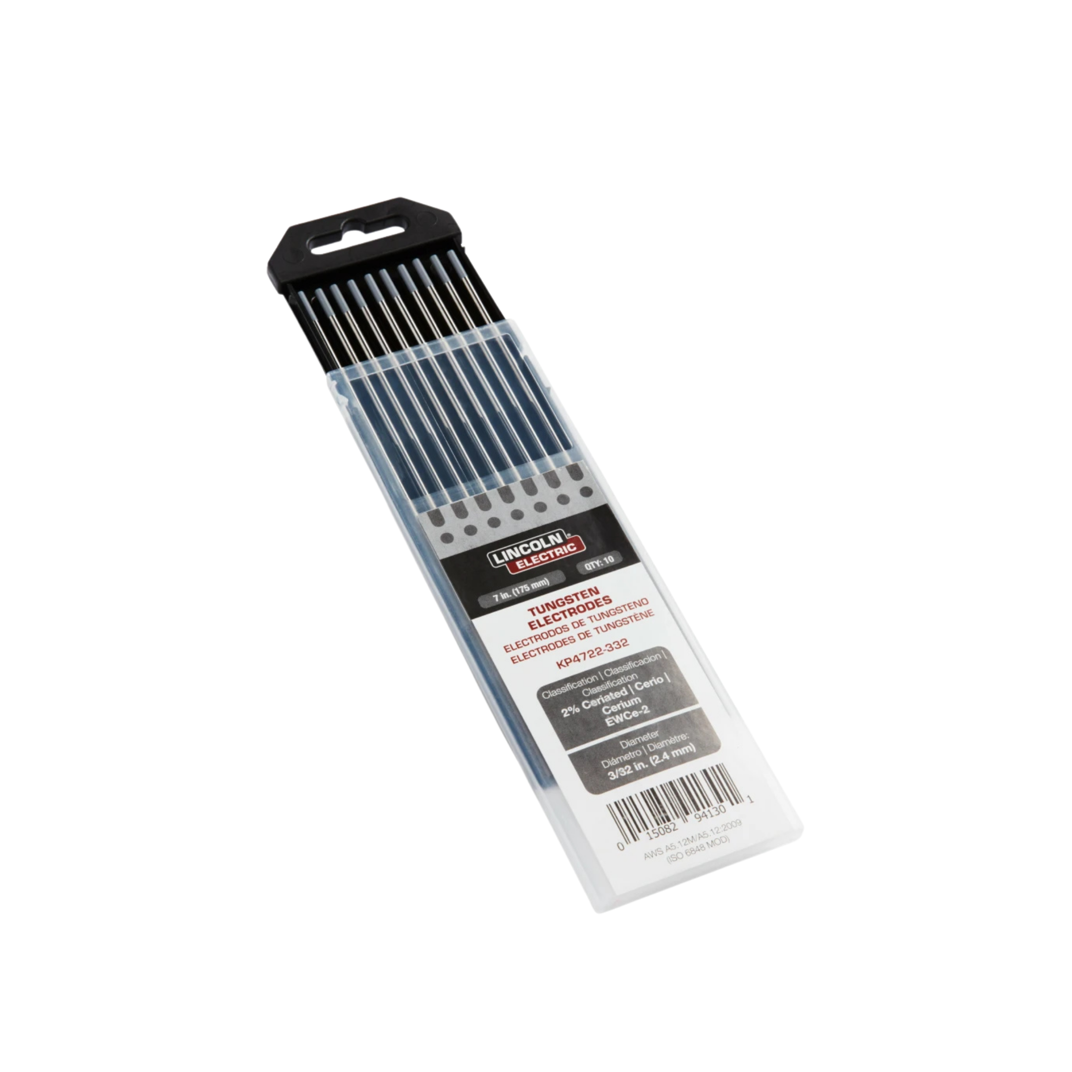 Lincoln® 2% Ceriated Premium Tungsten Electrode - 3/32" x7