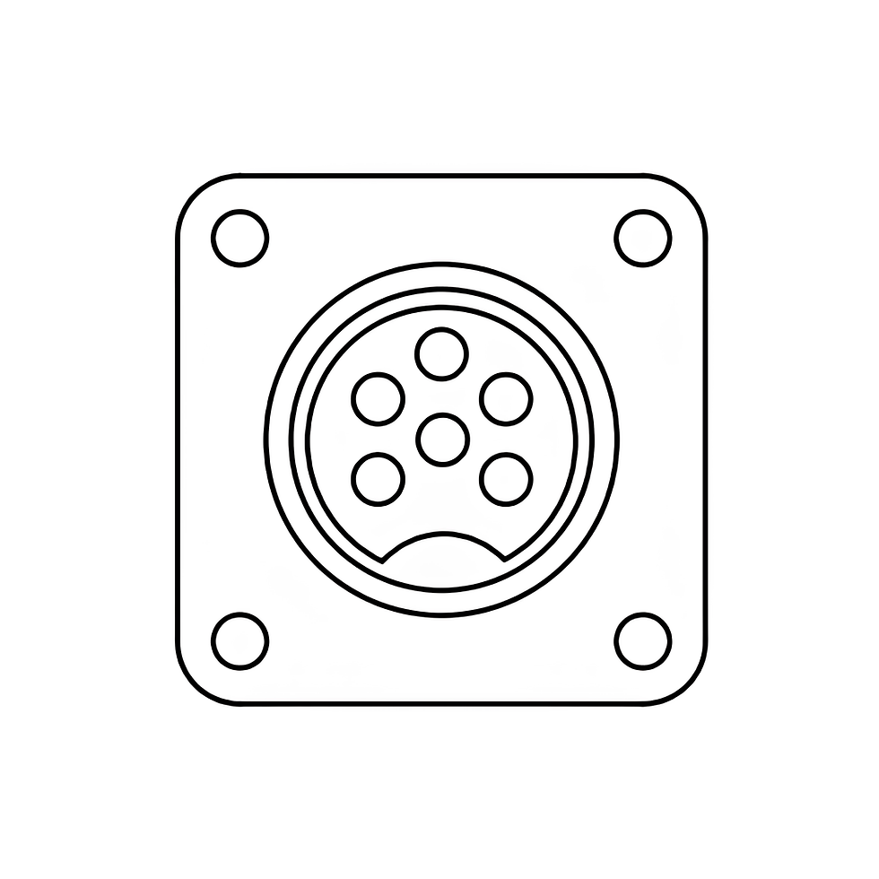 MIL235429 -  Miller® 6 Pin Metal Panel-Mounted Female Connector