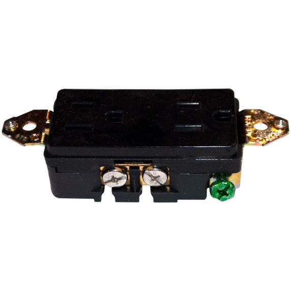 MIL167657 - Miller® 15A 125 V 2P3W Rectangular Straight Duplex Ground Receptacle