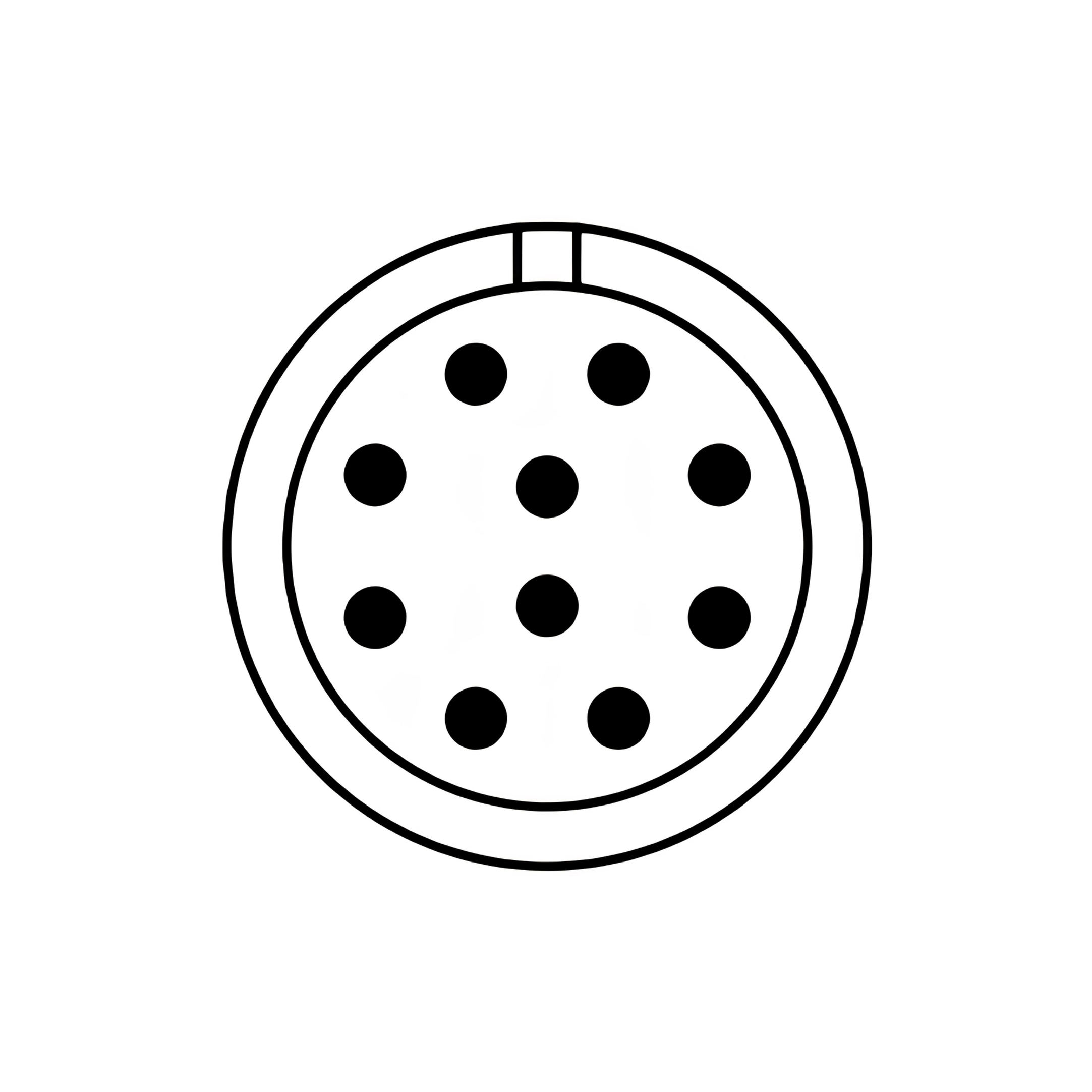 MIL039716 - Miller® 10 Pin Metal Cord-Mounted Male Connector