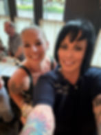 Dawn V. Gilmore with Caley Shoemaker of As Above, So Below Distillery at the Sirens Spirits Group networking event in New Orleans.