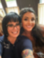 Dawn V. Gilmore with Callie Brevelle of CB Creative & Co. during the Sirens Spirits Group Happy Hour.