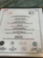 Cocktail menu featuring drinks created with spirits from women-led distilleries during the Sirens Happy Hour.
