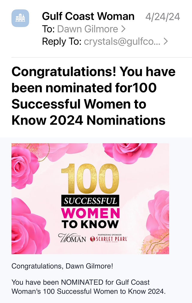 Dawn Gilmore nominated for Top 100 Women 2024