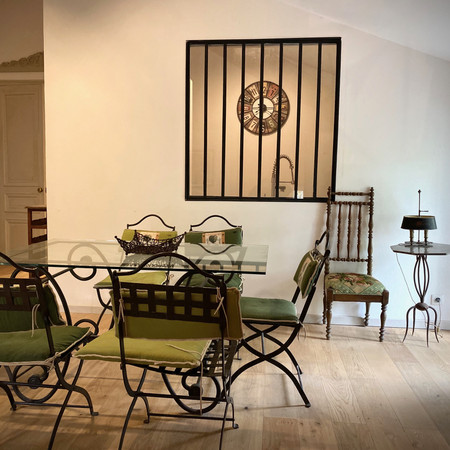 Salle à manger - cuisine derrière verrière