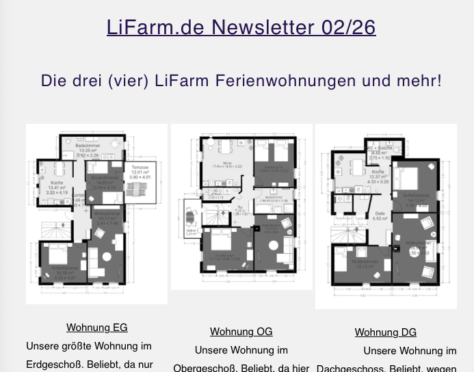 Im link der LiFarm.de Newsletter 02/26