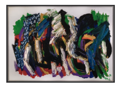 Karel Appel 1921 - 2006 Birth of a Landscape #24, 1996 56 x 80 inches