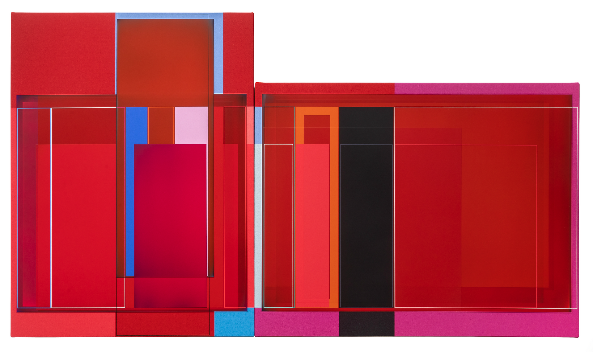 Patrick Wilson 1970 - Crimson Dream, 2020 Acrylic on canvas 27 x 48 inches