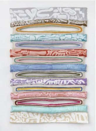 Meg Lipke 1969 - Sample List, 2021 Acrylic on muslin with polyester fill, thread 22 x 14 x 3 inches